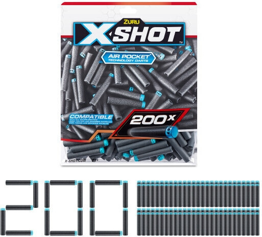 X-Shot Excel Foam Darts - täyttöpakkaus, 200 ammusta ryhmässä LELUT, TUOTTEET LAPSILLE JA VAUVOILLE / Leikkikalut, Askartelu &Pelit / Toimintapeli @ TP E-commerce Nordic AB (C68048)