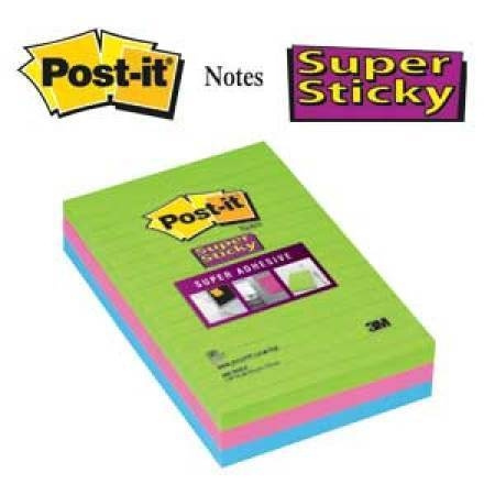 3M Post-it Super-Sticky viestilaput 102 x 152 mm ryhmässä KOTI, TALOUS JA PUUTARHA / Toimistotuotteet / Paperit ja vihkot @ TP E-commerce Nordic AB (C68126)