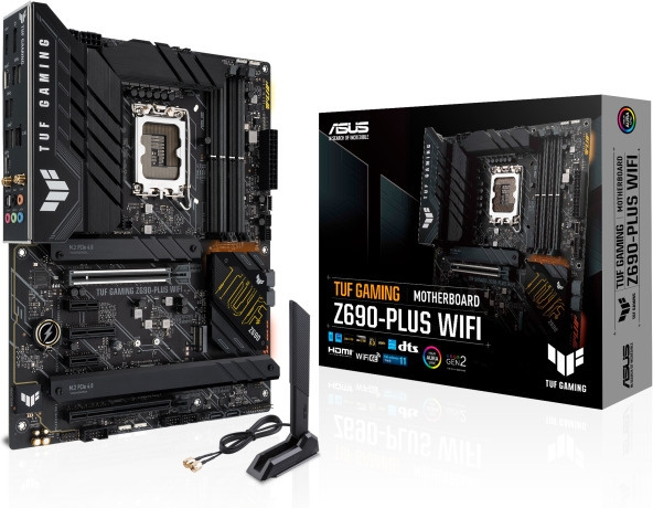 ASUS TUF GAMING Z690-PLUS WIFI LGA 1700 ATX-emolevy ryhmässä TIETOKOONET & TARVIKKEET / Tietokoneen komponentit / Emolevyt @ TP E-commerce Nordic AB (C68324)