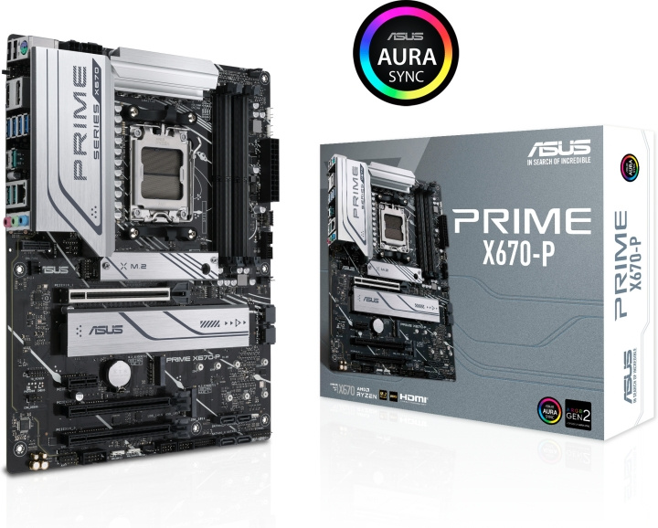 ASUS PRIME X670-P ATX -emolevy ryhmässä TIETOKOONET & TARVIKKEET / Tietokoneen komponentit / Emolevyt @ TP E-commerce Nordic AB (C68370)