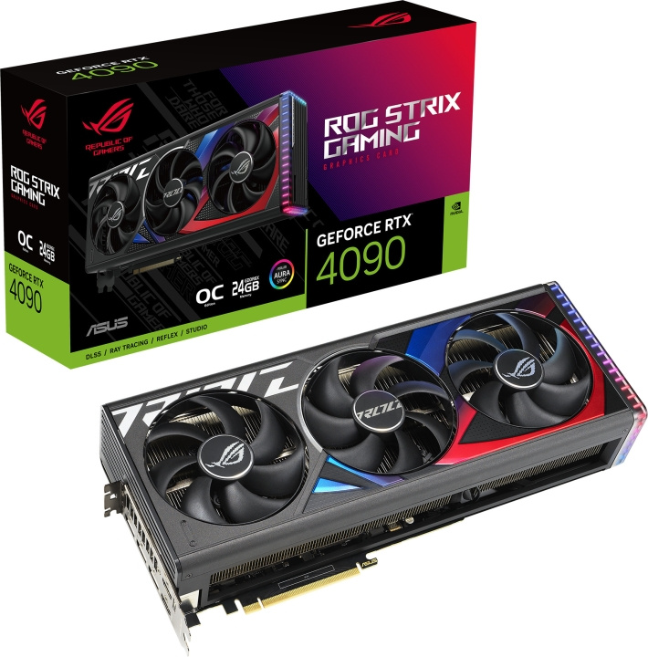 ASUS GeForce ROG-STRIX-RTX4090-O24G-GAMING -näytönohjain ryhmässä TIETOKOONET & TARVIKKEET / Tietokoneen komponentit / Näytönohjaimet @ TP E-commerce Nordic AB (C68380)