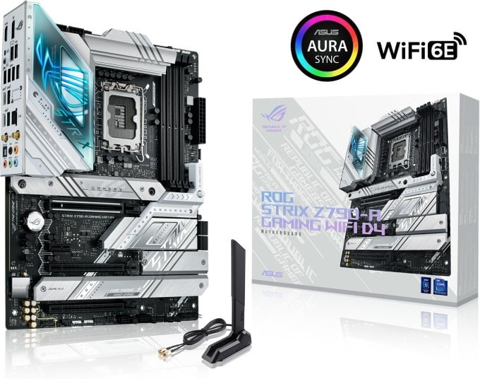 ASUS ROG STRIX Z790-A GAMING WIFI D4 ATX -emolevy ryhmässä TIETOKOONET & TARVIKKEET / Tietokoneen komponentit / Emolevyt @ TP E-commerce Nordic AB (C68386)