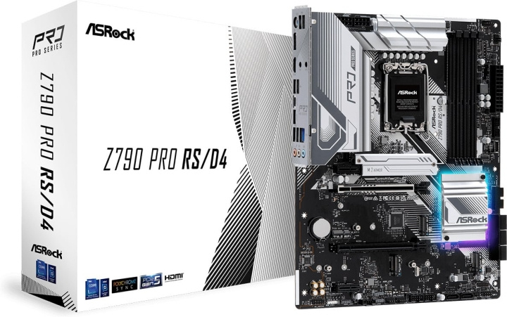 ASRock Z790 Pro RS/D4 ATX -emolevy ryhmässä TIETOKOONET & TARVIKKEET / Tietokoneen komponentit / Emolevyt @ TP E-commerce Nordic AB (C68426)