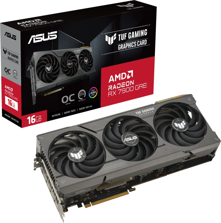 ASUS AMD Radeon TUF-RX7900GRE-O16G-GAMING -näytönohjain ryhmässä TIETOKOONET & TARVIKKEET / Tietokoneen komponentit / Näytönohjaimet @ TP E-commerce Nordic AB (C68582)