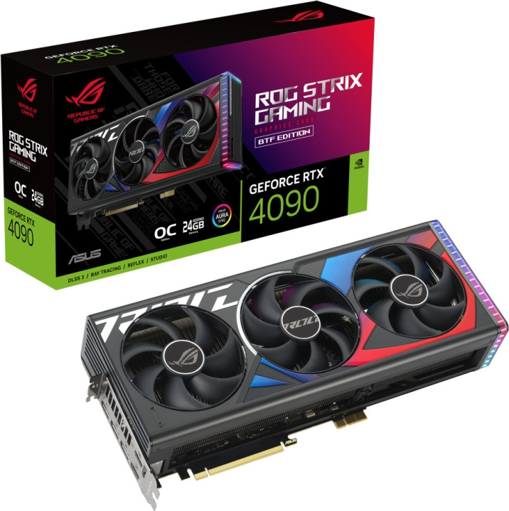 ASUS GeForce ROG-STRIX-RTX4090-O24G-BTF-GAMING -näytönohjain ryhmässä TIETOKOONET & TARVIKKEET / Tietokoneen komponentit / Näytönohjaimet @ TP E-commerce Nordic AB (C68603)