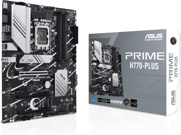 ASUS PRIME H770-PLUS ATX -emolevy ryhmässä TIETOKOONET & TARVIKKEET / Tietokoneen komponentit / Emolevyt @ TP E-commerce Nordic AB (C68628)