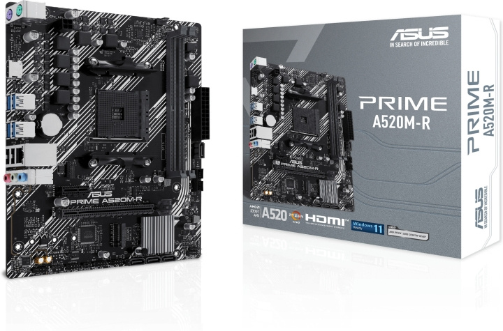 ASUS PRIME A520M-R mATX -emolevy ryhmässä TIETOKOONET & TARVIKKEET / Tietokoneen komponentit / Emolevyt @ TP E-commerce Nordic AB (C68630)