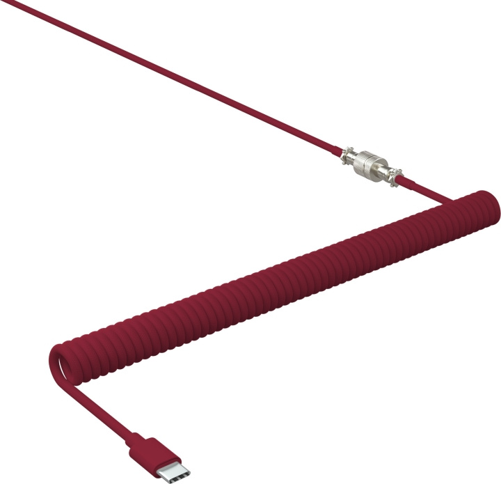 Xtrfy Coiled Braided Cable -näppäimistön kierrekaapeli, Cherry Red ryhmässä TIETOKOONET & TARVIKKEET / Kaapelit & Sovittimet / USB / USB-C @ TP E-commerce Nordic AB (C68677)