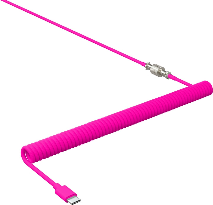 Xtrfy Coiled Braided Cable -näppäimistön kierrekaapeli, pinkki ryhmässä TIETOKOONET & TARVIKKEET / Kaapelit & Sovittimet / USB / USB-C @ TP E-commerce Nordic AB (C68684)