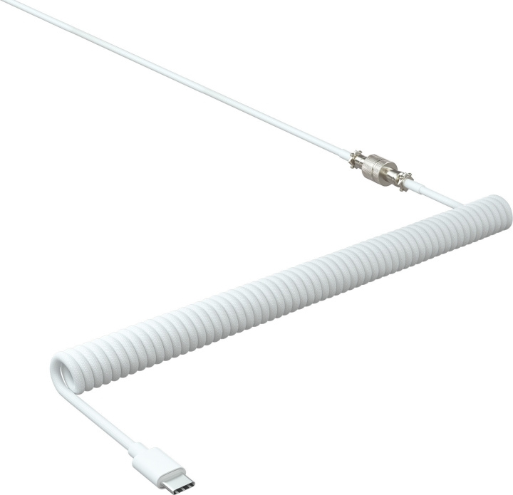 Xtrfy Coiled Braided Cable -näppäimistön kierrekaapeli, valkoinen ryhmässä TIETOKOONET & TARVIKKEET / Kaapelit & Sovittimet / USB / USB-C @ TP E-commerce Nordic AB (C68687)