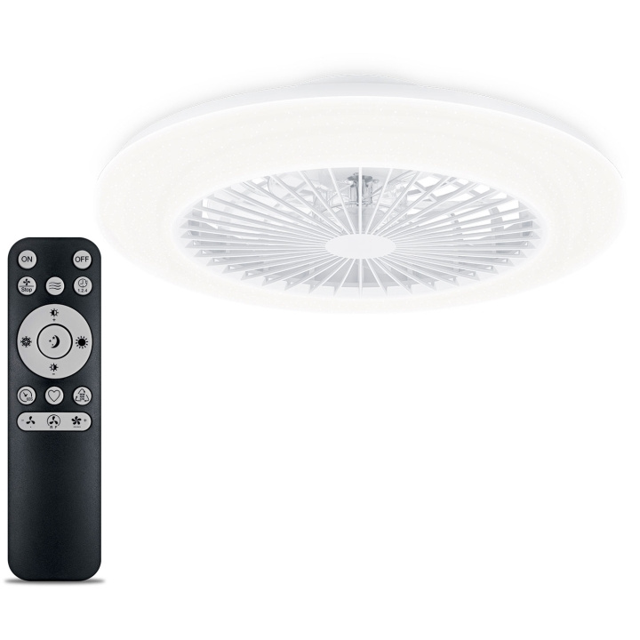 Philips Amigo Takfläkt med LED-belysning Varm-/kallvitt 6000 lm ryhmässä KOTI, TALOUS JA PUUTARHA / Tuulettimet ja ilmastointilaitteet / Lattiatuulettimet @ TP E-commerce Nordic AB (C68773)