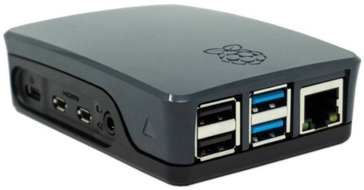 Raspberry Pi muovikotelo, Raspberry Pi 4 B, musta ryhmässä TIETOKOONET & TARVIKKEET / Tietokoneen komponentit / Raspberry Pi @ TP E-commerce Nordic AB (C68907)