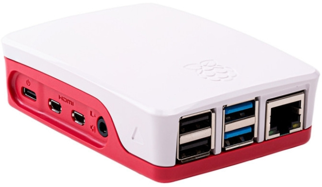 Raspberry Pi muovikotelo Raspberry Pi 4 B -tietokoneelle, valkoinen ryhmässä TIETOKOONET & TARVIKKEET / Tietokoneen komponentit / Raspberry Pi @ TP E-commerce Nordic AB (C68908)