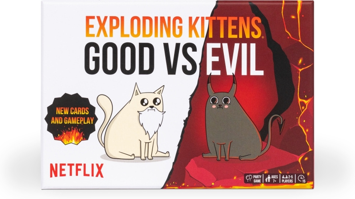 Exploding Kittens Good vs Evil Nordic - korttipeli ryhmässä LELUT, TUOTTEET LAPSILLE JA VAUVOILLE / Leikkikalut, Askartelu &Pelit / Seurapelit / Perhepelit @ TP E-commerce Nordic AB (C69119)