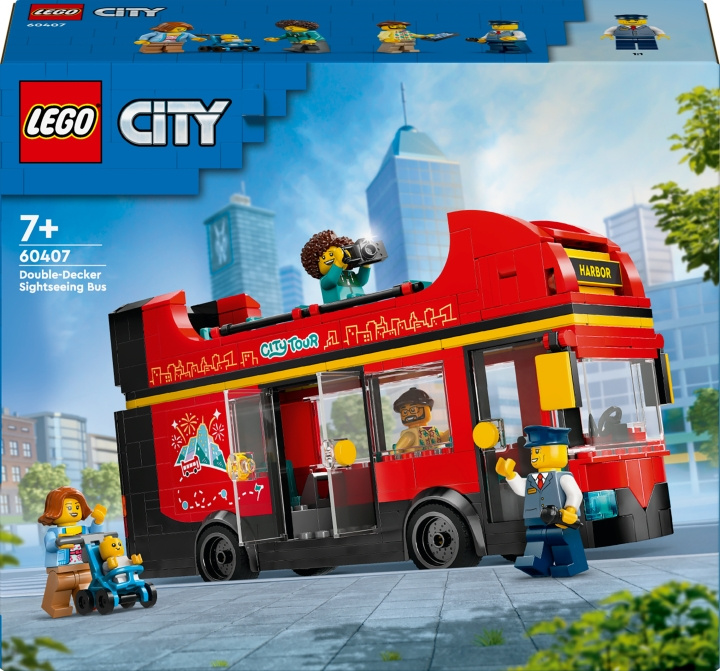 LEGO City Great Vehicles 60407 - Punainen kaksikerroksinen turistibussi ryhmässä LELUT, TUOTTEET LAPSILLE JA VAUVOILLE / Leikkikalut, Askartelu &Pelit / Rakennuslelut / Lego @ TP E-commerce Nordic AB (C69266)