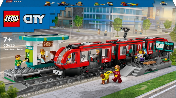 LEGO City Trains 60423 - Keskikaupungin pikaratikkapysäkki ryhmässä LELUT, TUOTTEET LAPSILLE JA VAUVOILLE / Leikkikalut, Askartelu &Pelit / Rakennuslelut / Lego @ TP E-commerce Nordic AB (C69283)