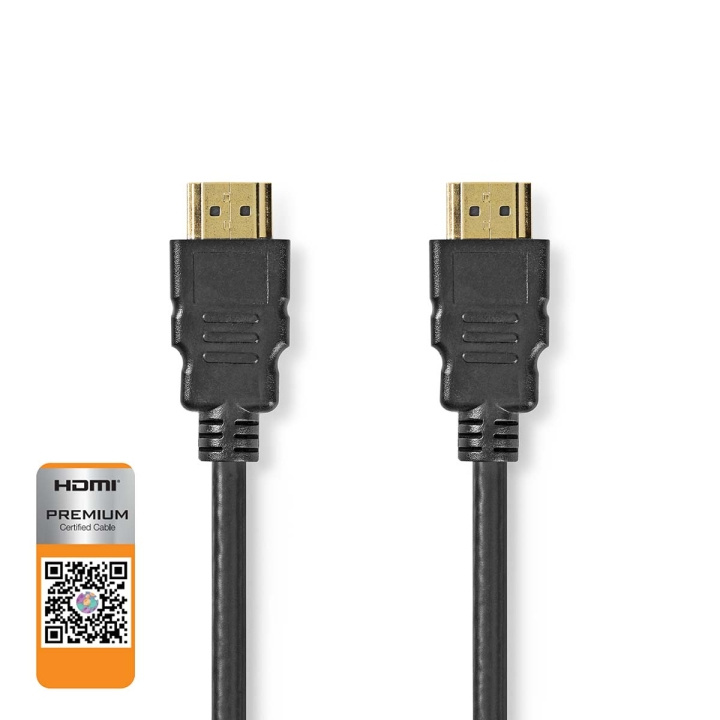 Nedis Premium High Speed ​​HDMI ™ Kaapeli Ethernet | HDMI™ liitin | HDMI™ liitin | 4K@60Hz | 18 Gbps | 1.00 m | Pyöreä | PVC | Musta | Label ryhmässä KODINELEKTRONIIKKA / Kaapelit & Sovittimet / HDMI / Kaapelit @ TP E-commerce Nordic AB (C69353)