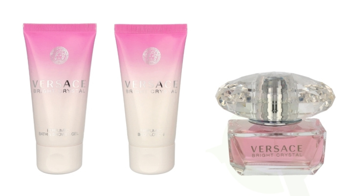 Versace Bright Crystal Giftset 150 ml Edt Spray 50ml/Shower Gel 50ml/Body Lotion 50ml ryhmässä KAUNEUS JA TERVEYS / Lahjapakkaukset / Naisten lahjapakkaukset @ TP E-commerce Nordic AB (C69642)