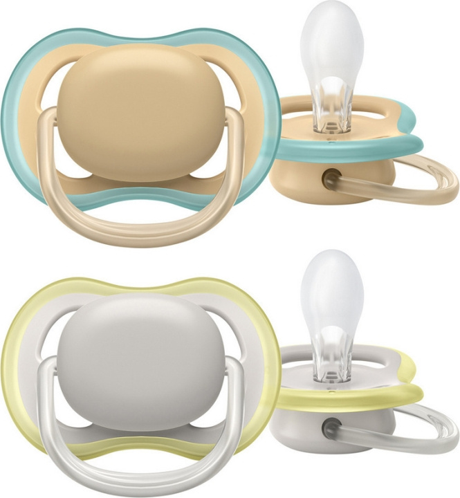 Philips Avent SCF085/15 Ultra Air -tutit 0-6 kk, 2 kpl, beige ryhmässä LELUT, TUOTTEET LAPSILLE JA VAUVOILLE / Vauvatuotteet / Tutit & Hammasrenkaat @ TP E-commerce Nordic AB (C69758)