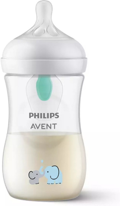 Philips Avent SCY673/81 Natural Response AirFree -tuttipullo, 260 ml, elefantti ryhmässä LELUT, TUOTTEET LAPSILLE JA VAUVOILLE / Vauvatuotteet / Tutit & Hammasrenkaat @ TP E-commerce Nordic AB (C69783)