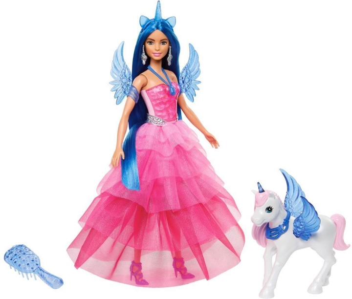 Barbie Sapphire Alicorn Doll - muotinukke ryhmässä LELUT, TUOTTEET LAPSILLE JA VAUVOILLE / Leikkikalut, Askartelu &Pelit / Nuket & Tarvikkeet @ TP E-commerce Nordic AB (C69832)