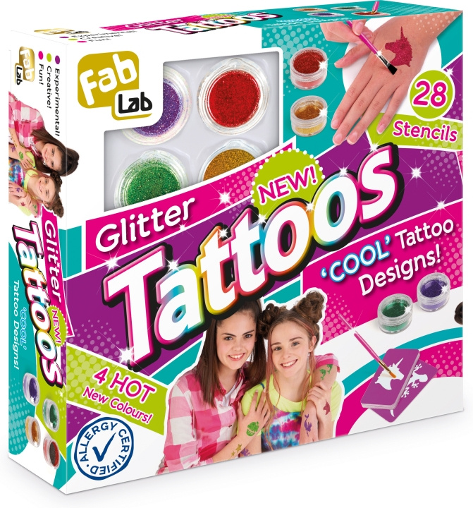 FabLab Glitter Tattoos -tatuointisetti ryhmässä LELUT, TUOTTEET LAPSILLE JA VAUVOILLE / Leikkikalut, Askartelu &Pelit / Käsityöt @ TP E-commerce Nordic AB (C69961)