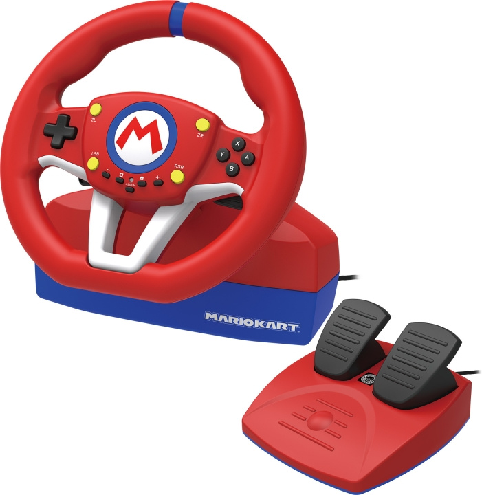 HORI Mario Kart Racing Wheel Pro Mini -rattiohjain, Switch ryhmässä KODINELEKTRONIIKKA / Pelikonsolit & Tarvikkeet / Nintendo Switch / Tarvikkeet @ TP E-commerce Nordic AB (C70149)