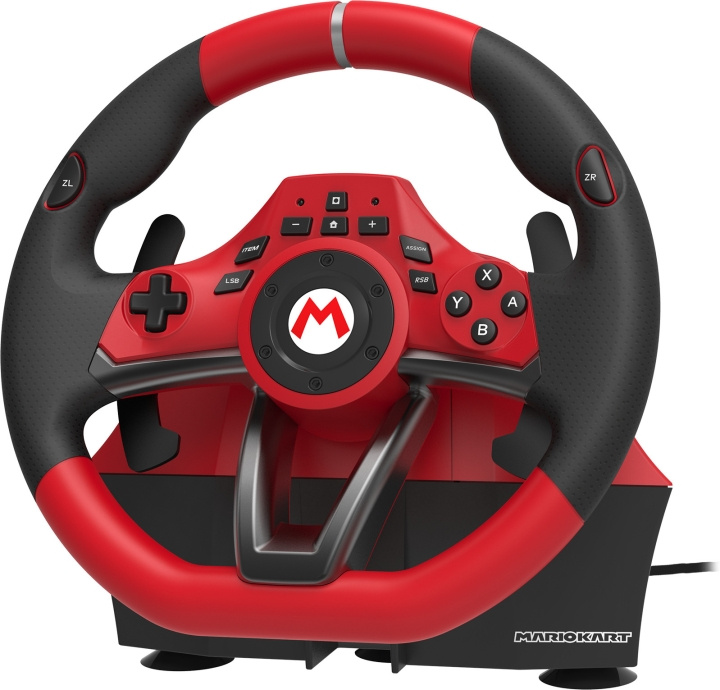 HORI Racing Wheel Pro Deluxe -rattiohjain, Switch ryhmässä KODINELEKTRONIIKKA / Pelikonsolit & Tarvikkeet / Nintendo Switch / Tarvikkeet @ TP E-commerce Nordic AB (C70150)