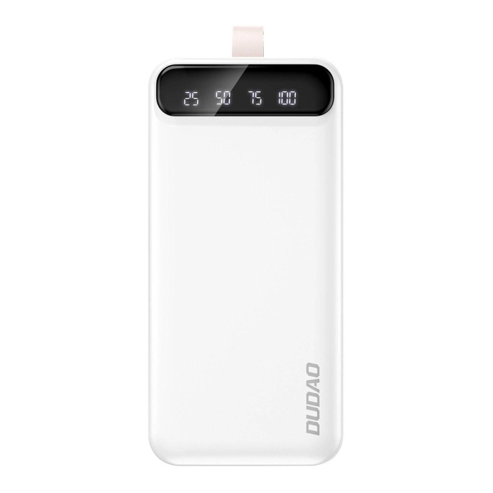 Dudao K8S+ 30000mAh powerbank White ryhmässä ÄLYPUHELIMET JA TABLETIT / Laturit & Kaapelit / Powerbanks @ TP E-commerce Nordic AB (C70328)