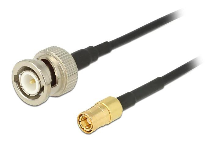 DeLOCK Antenna Cable BNC Plug > SMB Plug RG-174 1 m ryhmässä KODINELEKTRONIIKKA / Kaapelit & Sovittimet / Antennikaapelit & Tarvikkeet / Antenni johdot @ TP E-commerce Nordic AB (C70474)