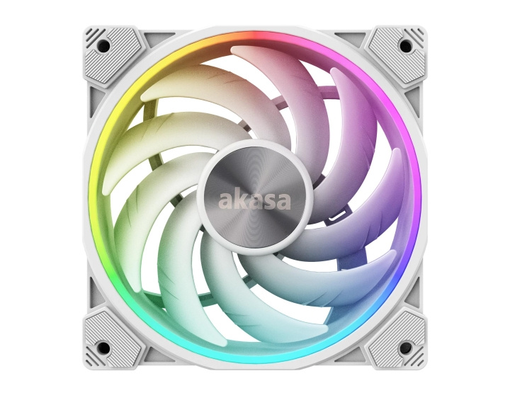 Akasa White LED Premium Cooling Fan with Addressable RGB - 120mm ryhmässä TIETOKOONET & TARVIKKEET / Tietokoneen komponentit / Jäähdytys / Alustan puhaltimet @ TP E-commerce Nordic AB (C70486)