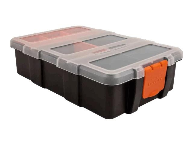 DeLOCK Sorting box 11 compartments 220 x 155 x 60 mm orange, black ryhmässä KOTI, TALOUS JA PUUTARHA / Työkalut & Tee itse / Muut Työkalut & Tarvikkeet @ TP E-commerce Nordic AB (C70493)