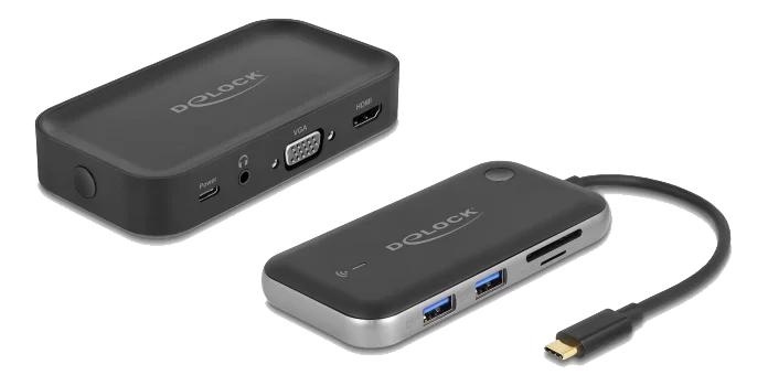 DeLOCK Wireless Display USB Type-C Adapter Full HD - HDMI + VGA ryhmässä TIETOKOONET & TARVIKKEET / Tietokonetarvikkeet / USB-telakat @ TP E-commerce Nordic AB (C70504)