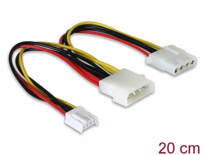 DeLOCK Power Cable Molex 4pin male to Molex 4 pin female + 4 pin ryhmässä TIETOKOONET & TARVIKKEET / Kaapelit & Sovittimet / Sisäinen / Virtajohdot & Sovittimet @ TP E-commerce Nordic AB (C70516)