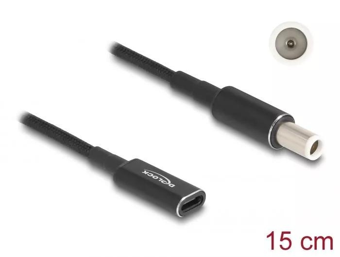 DeLOCK Laptop Charging Cable USB Type-C to Dell 7.4 x 5.0mm 15 cm ryhmässä TIETOKOONET & TARVIKKEET / Kannettavat tietokoneet & tarvikkeet / Laturi / Seinälaturi / DELL @ TP E-commerce Nordic AB (C70523)