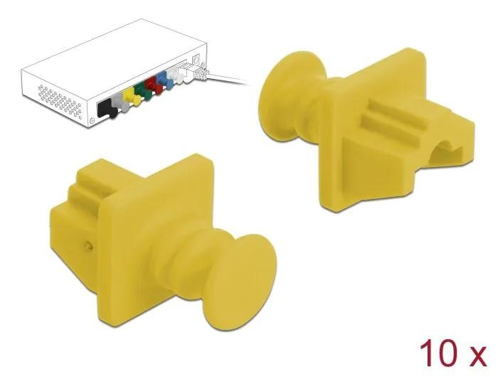 DeLOCK Dust Cover for RJ45 jack 10 pieces yellow ryhmässä TIETOKOONET & TARVIKKEET / Kaapelit & Sovittimet / Verkko / Sovittimet & Liittimet @ TP E-commerce Nordic AB (C70526)