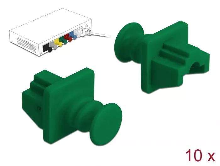 DeLOCK Dust Cover for RJ45 jack 10 pieces green ryhmässä TIETOKOONET & TARVIKKEET / Kaapelit & Sovittimet / Verkko / Sovittimet & Liittimet @ TP E-commerce Nordic AB (C70527)