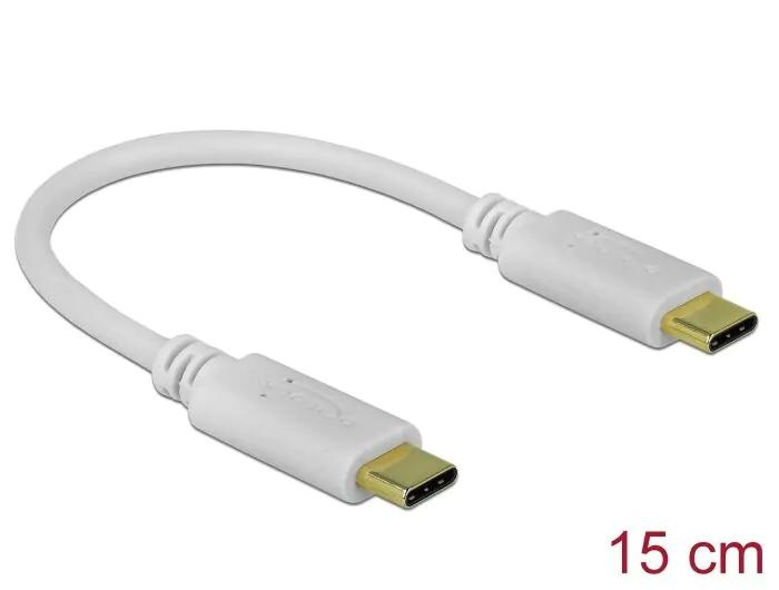 DeLOCK USB Type-C™ Charging Cable 15 cm PD 100 W with E-Marker ryhmässä TIETOKOONET & TARVIKKEET / Kaapelit & Sovittimet / Sähkökaapelit @ TP E-commerce Nordic AB (C70531)