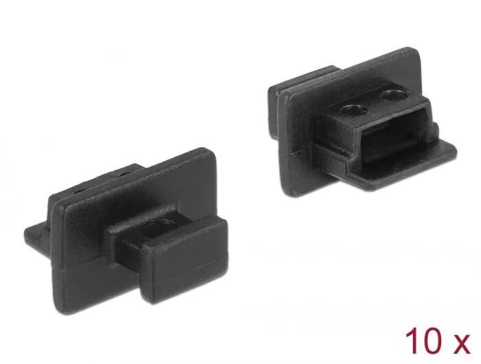 DeLOCK Dust Cover for USB 2.0 Type Mini-B female 10 pieces black ryhmässä TIETOKOONET & TARVIKKEET / Kaapelit & Sovittimet / USB / Mini-USB / Sovittimet @ TP E-commerce Nordic AB (C70544)