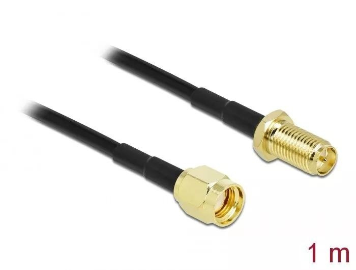 DeLOCK Antenna Cable RP-SMA plug to RP-SMA jack LMR/CFD100 1 m ryhmässä KODINELEKTRONIIKKA / Kaapelit & Sovittimet / Antennikaapelit & Tarvikkeet / Antenni johdot @ TP E-commerce Nordic AB (C70551)