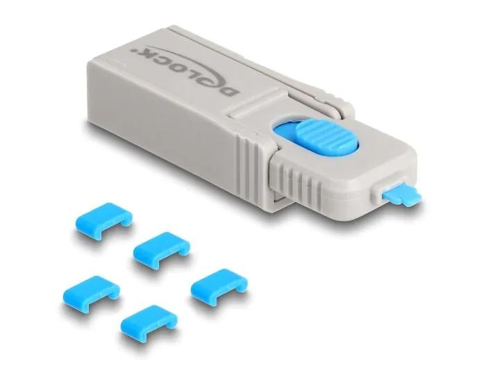 DeLOCK USB Type-C Port Blocker Set USB Type-C female ports 5 pieces ryhmässä TIETOKOONET & TARVIKKEET / Kaapelit & Sovittimet / Muut @ TP E-commerce Nordic AB (C70556)