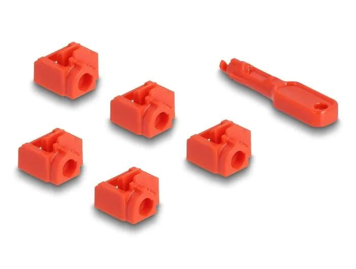 DeLOCK RJ45 Port Blocker Set for RJ45 jack 10 pieces ryhmässä TIETOKOONET & TARVIKKEET / Kaapelit & Sovittimet / Muut @ TP E-commerce Nordic AB (C70557)