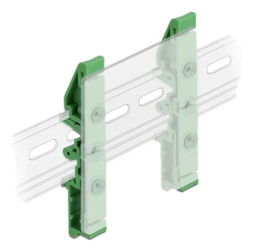 DeLOCK DIN rail clip for PCB 85 mm 4 pieces ryhmässä TIETOKOONET & TARVIKKEET / Tietokonetarvikkeet / Muut @ TP E-commerce Nordic AB (C70646)