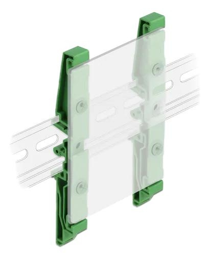 DeLOCK DIN rail clip for PCB 115 mm 4 pieces ryhmässä TIETOKOONET & TARVIKKEET / Tietokonetarvikkeet / Muut @ TP E-commerce Nordic AB (C70647)