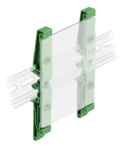 DeLOCK DIN rail clip for PCB 122 mm 4 pieces ryhmässä TIETOKOONET & TARVIKKEET / Tietokonetarvikkeet / Muut @ TP E-commerce Nordic AB (C70648)