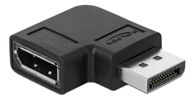 DeLOCK DisplayPort 1.4 Adapter ma to fe 90° right angled 8K 60Hz ryhmässä TIETOKOONET & TARVIKKEET / Kaapelit & Sovittimet / DisplayPort / Sovittimet @ TP E-commerce Nordic AB (C70650)