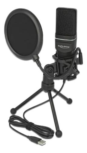 DeLOCK USB Condenser Microphone Set Podcasting Gaming and Vocals ryhmässä KODINELEKTRONIIKKA / Ääni & Kuva / Kädessä pidettävät mikrofonit @ TP E-commerce Nordic AB (C70651)