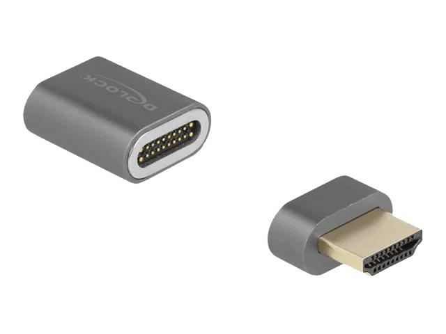 DeLOCK HDMI Adapter male to female 8K 60 Hz magnetic ryhmässä KODINELEKTRONIIKKA / Kaapelit & Sovittimet / HDMI / Sovittimet @ TP E-commerce Nordic AB (C70652)