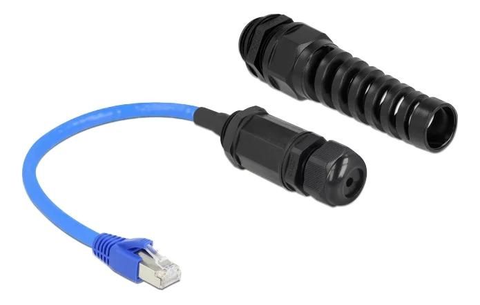 DeLOCK Cable RJ45 plug to RJ45 jack Cat.6 waterproof w/ cable gland ryhmässä TIETOKOONET & TARVIKKEET / Kaapelit & Sovittimet / Verkko / Sovittimet & Liittimet @ TP E-commerce Nordic AB (C70655)