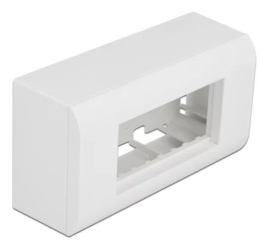 DeLOCK Surfacemounted Housing Easy 45 Modules 152 x 82 mm white ryhmässä KODINELEKTRONIIKKA / Kaapelit & Sovittimet @ TP E-commerce Nordic AB (C70661)